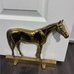 1949 Brass Horse Doorstop